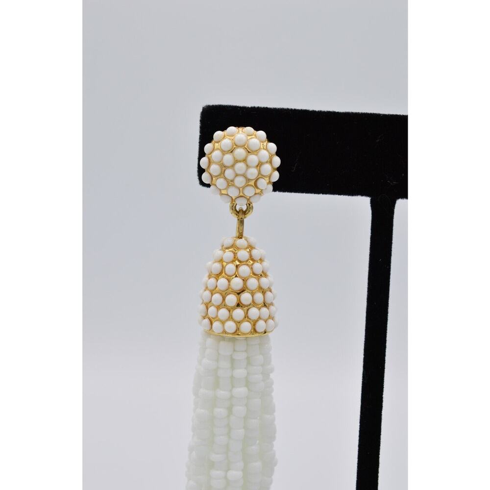 Sugarfix Statement Earrings Drop Dangle White Bea… - image 7